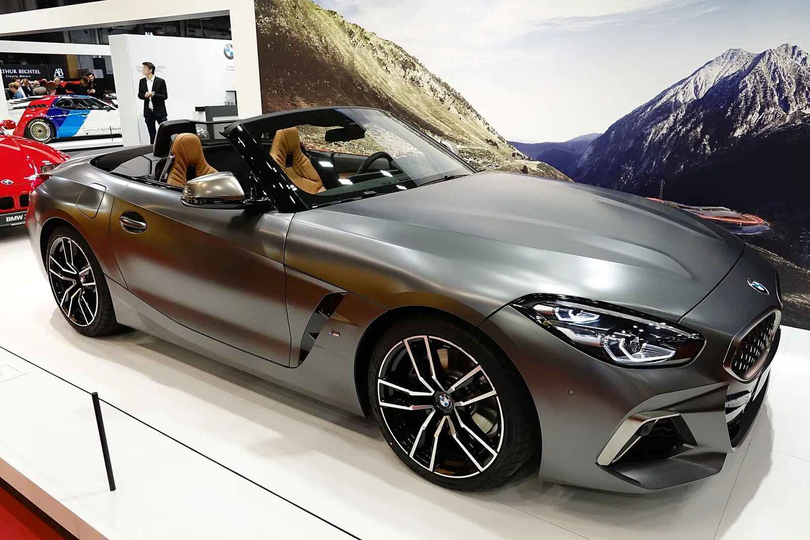 BMW Z4 G29 side profile with the roof open