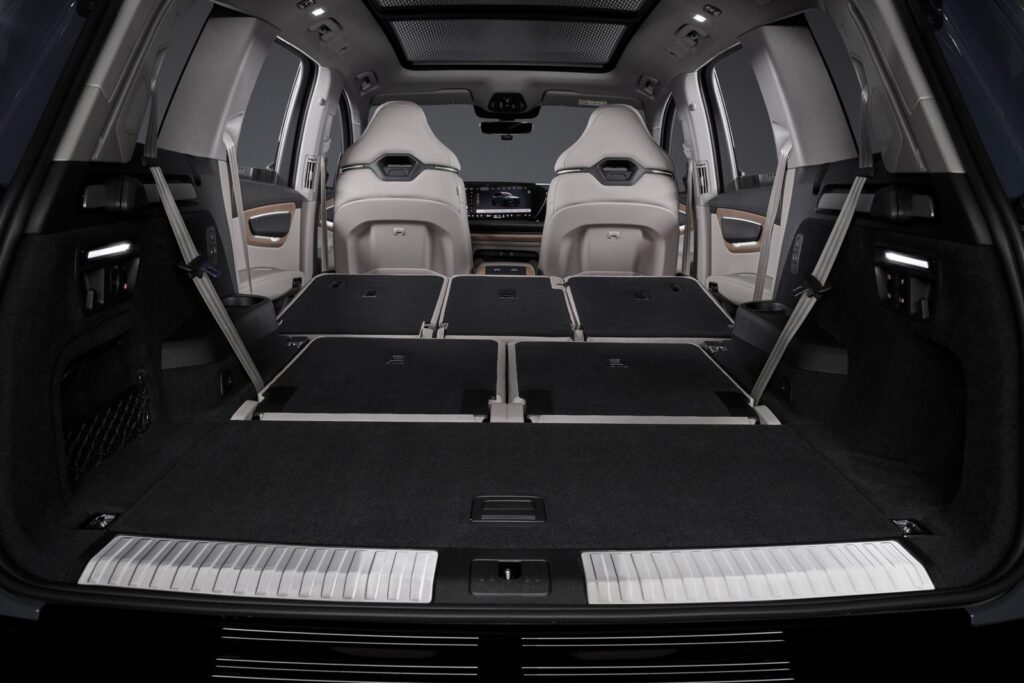 2027 Audi Q7 cargo area with rear seats folded