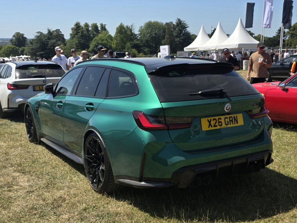 BMW M3 Touring front three-quarter view