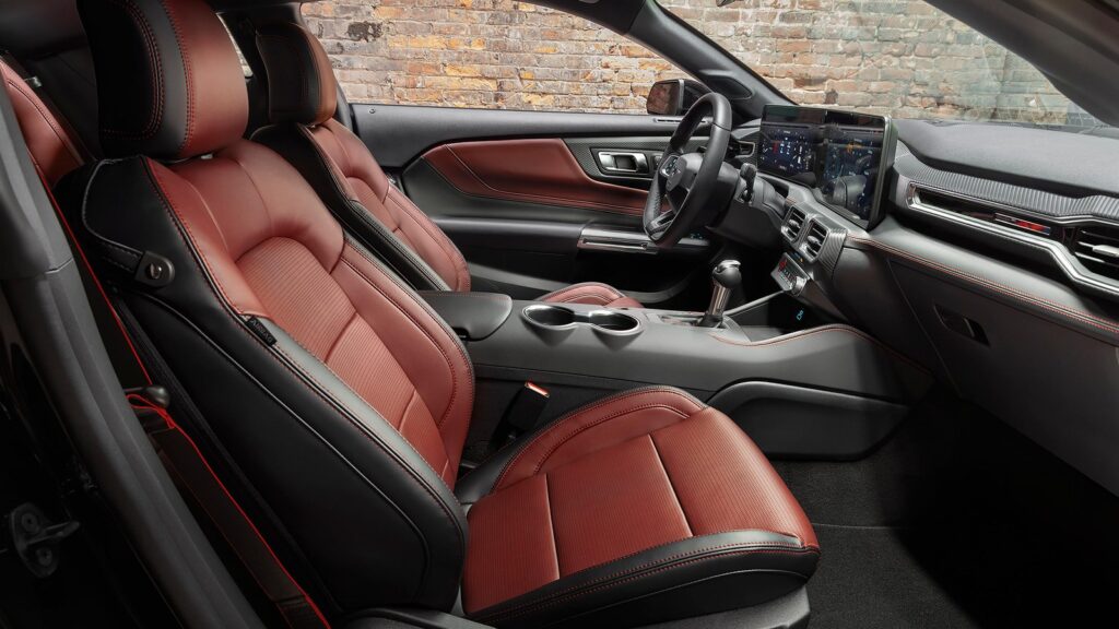 Ford Mustang front seats and cockpit