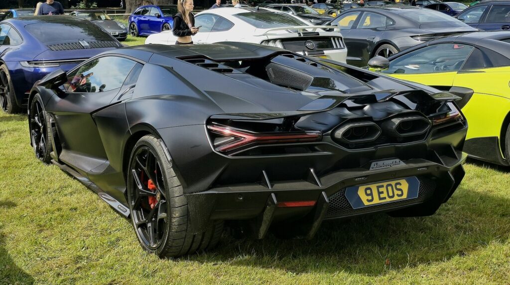Lamborghini Revuelto high-mounted exhaust detail