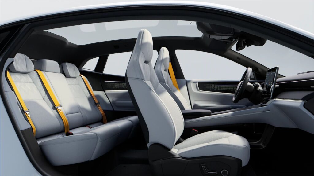 Polestar 4 rear seating area