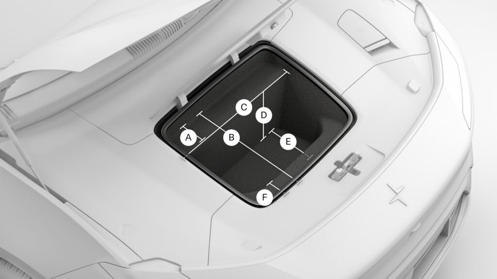 Polestar 4 front storage area