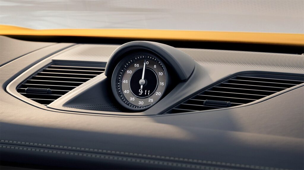 Porsche Panamera Sport Chrono dashboard clock