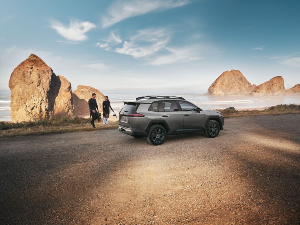 2026 Toyota RAV4 side profile on coastal road