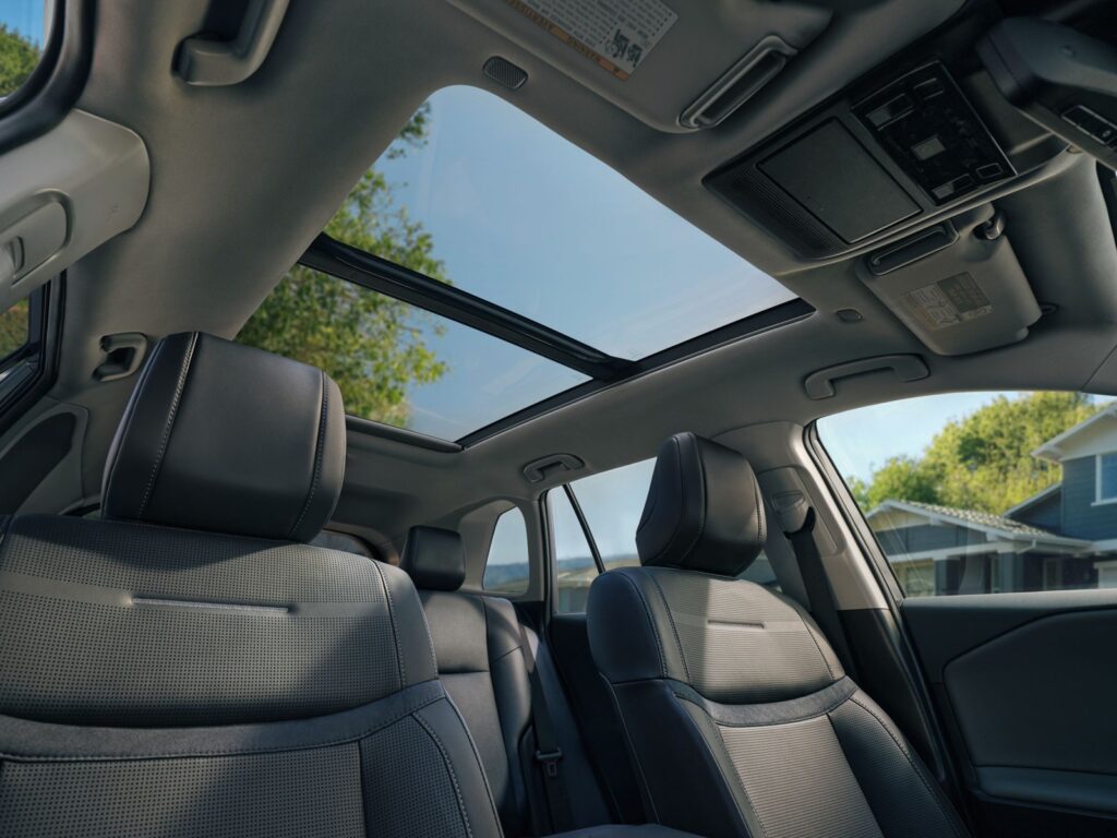 2026 Toyota RAV4 rear seats with panoramic roof