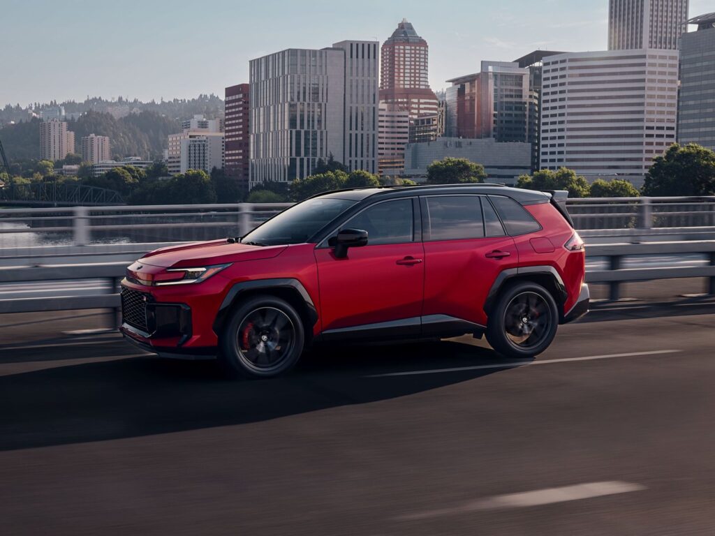 2026 Toyota RAV4 Plug-in Hybrid red side profile