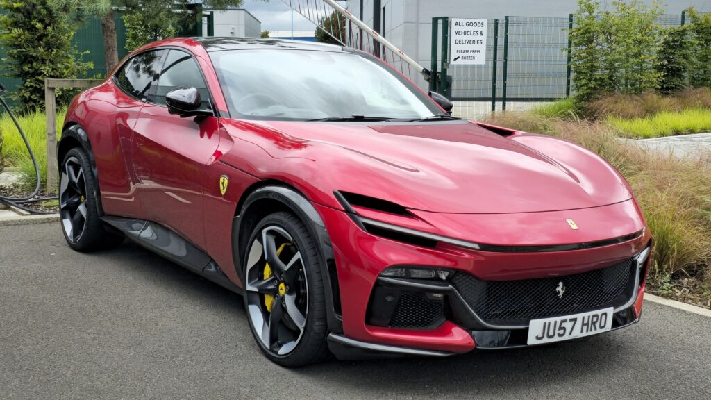 Ferrari Purosangue front view for Lamborghini Urus comparison