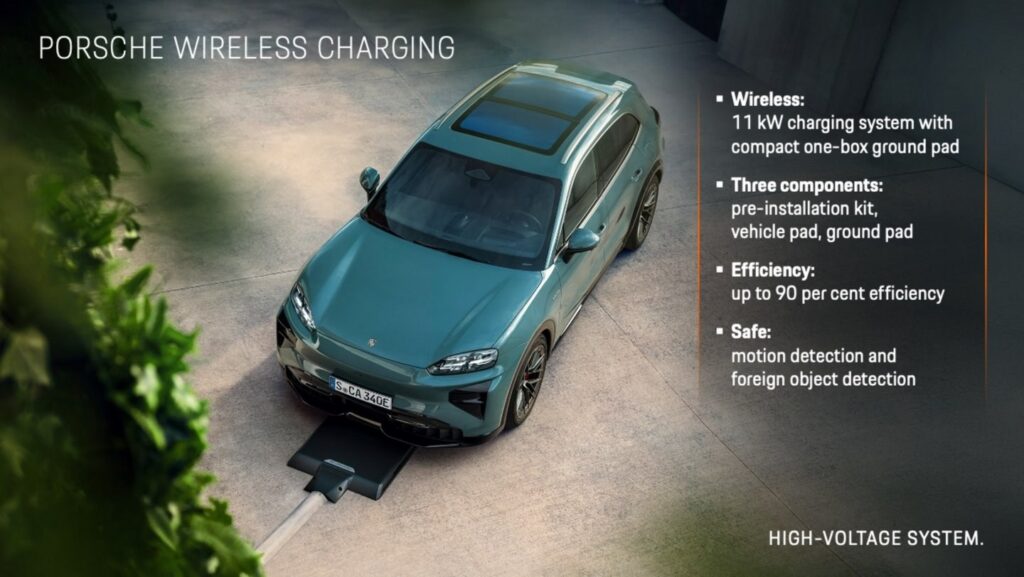 Porsche Wireless Charging infographic