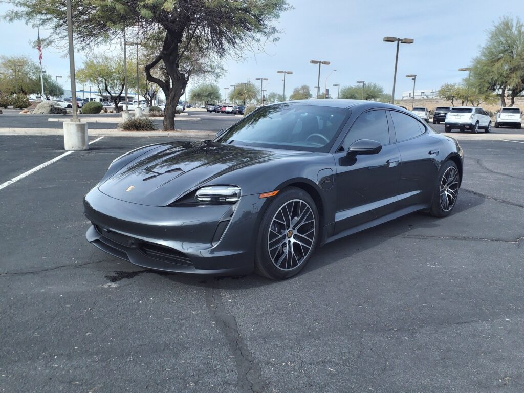 Base Porsche Taycan front view