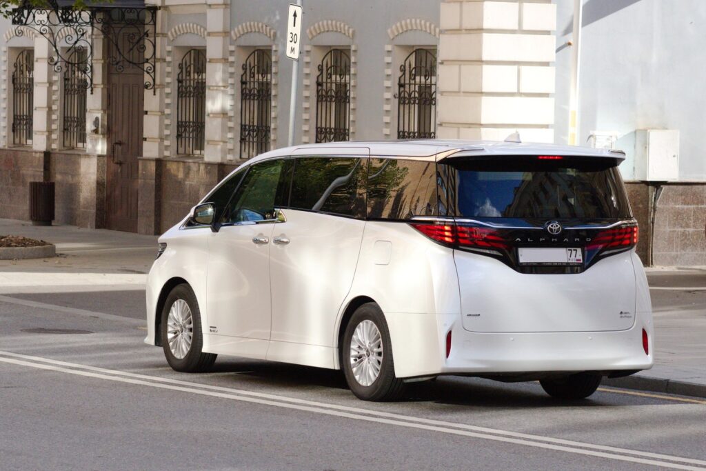 Toyota Alphard on an urban road