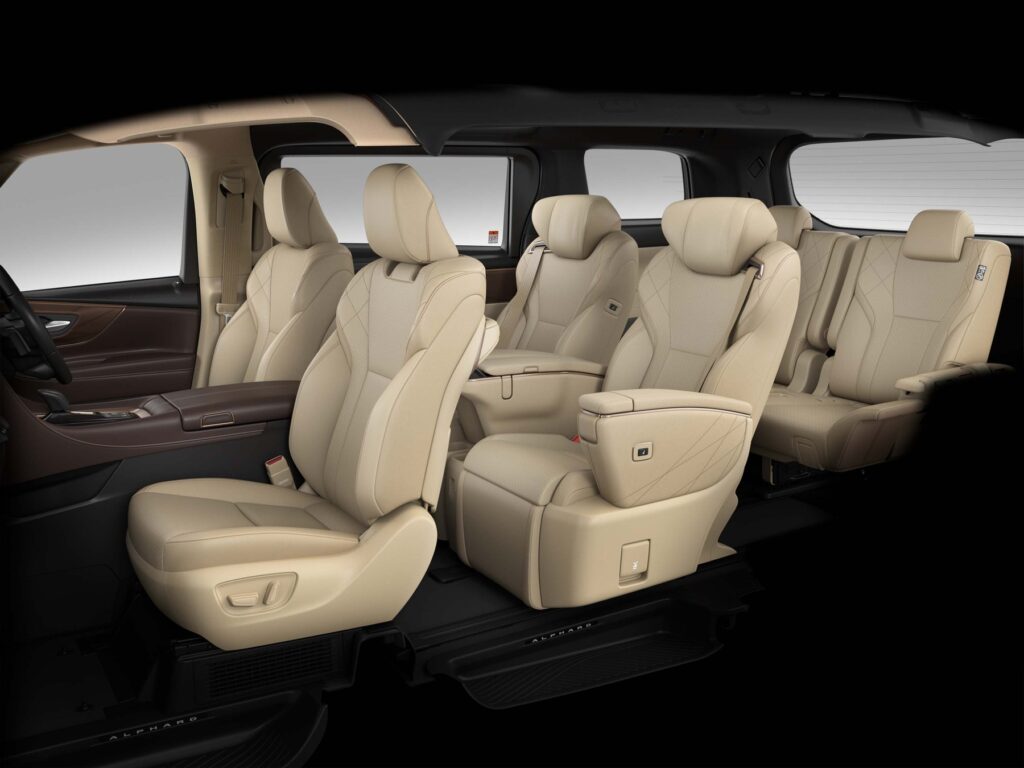 Toyota Alphard Executive Lounge second-row controls
