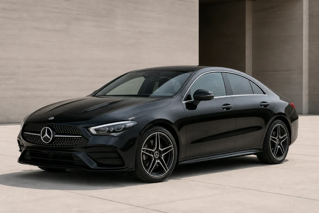 Mercedes-Benz CLA-Class front three-quarter view
