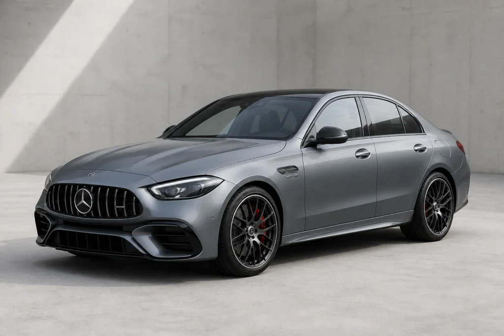 Mercedes-AMG C 63 S E PERFORMANCE front three-quarter view