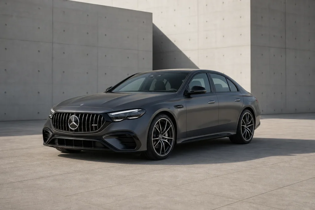 Mercedes-AMG E 53 HYBRID front three-quarter view