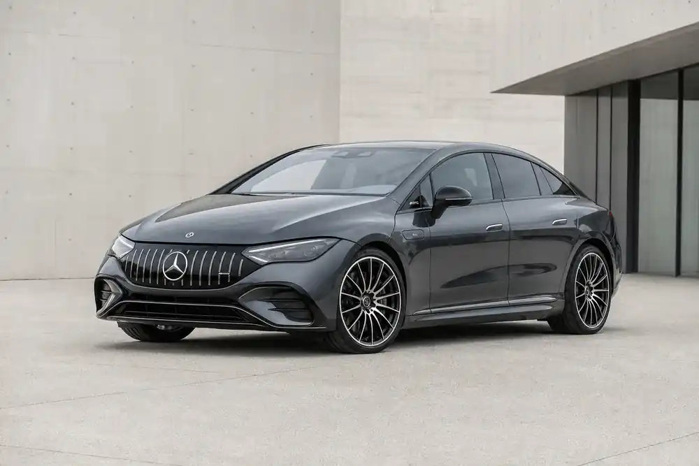 Mercedes-AMG EQE Sedan front three-quarter view