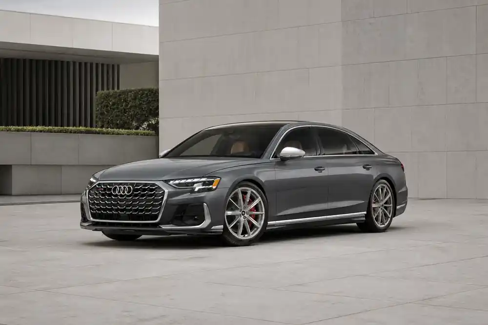 Current Audi S8 front three-quarter view