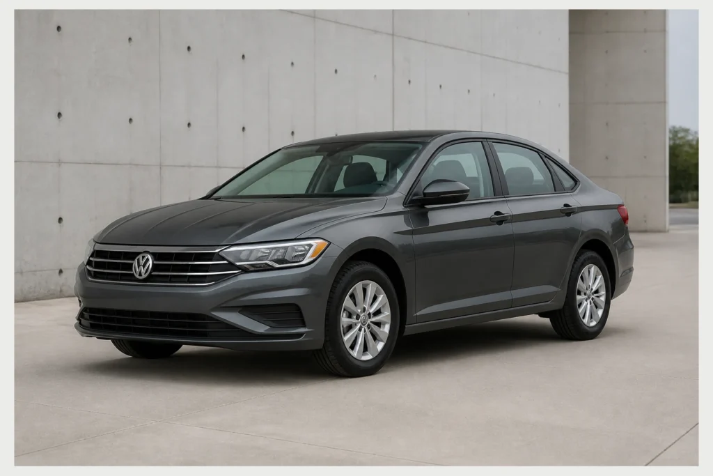 Volkswagen Jetta front three-quarter view