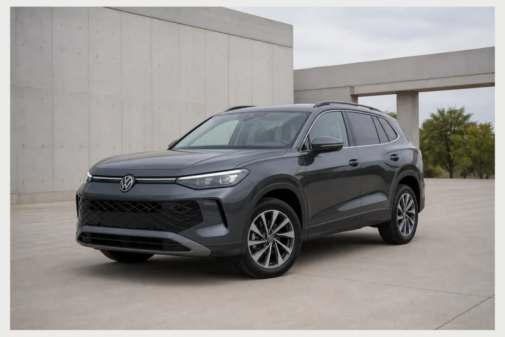 Volkswagen Tiguan front three-quarter view