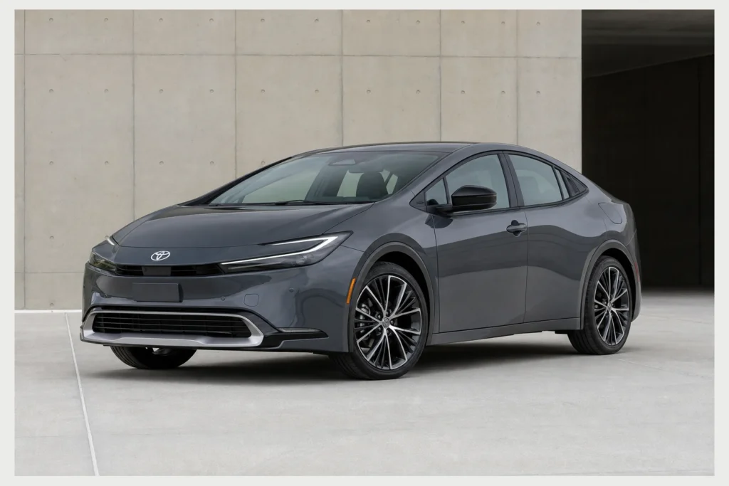 Toyota Prius front three-quarter view