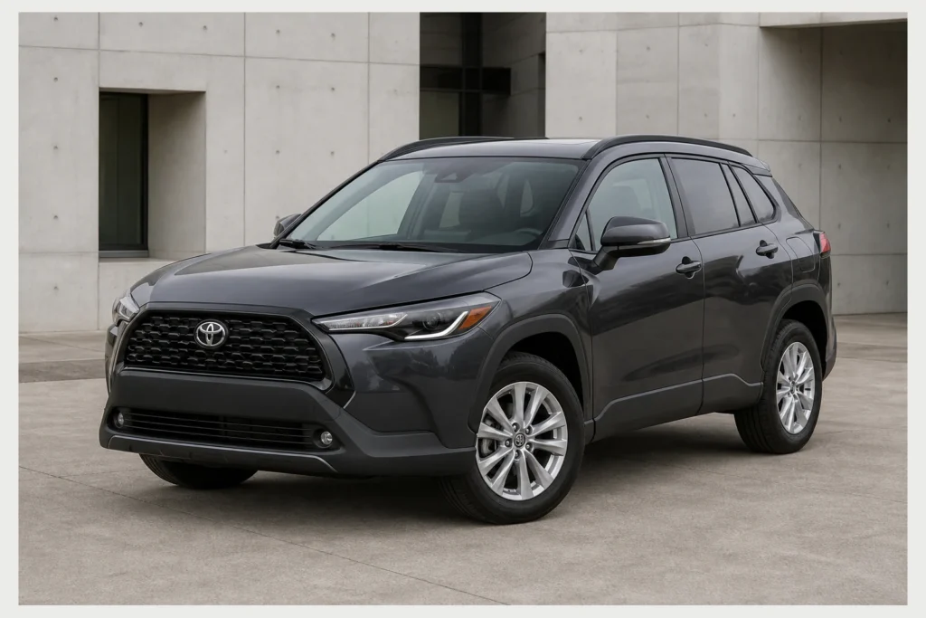 Toyota Corolla Cross front three-quarter view