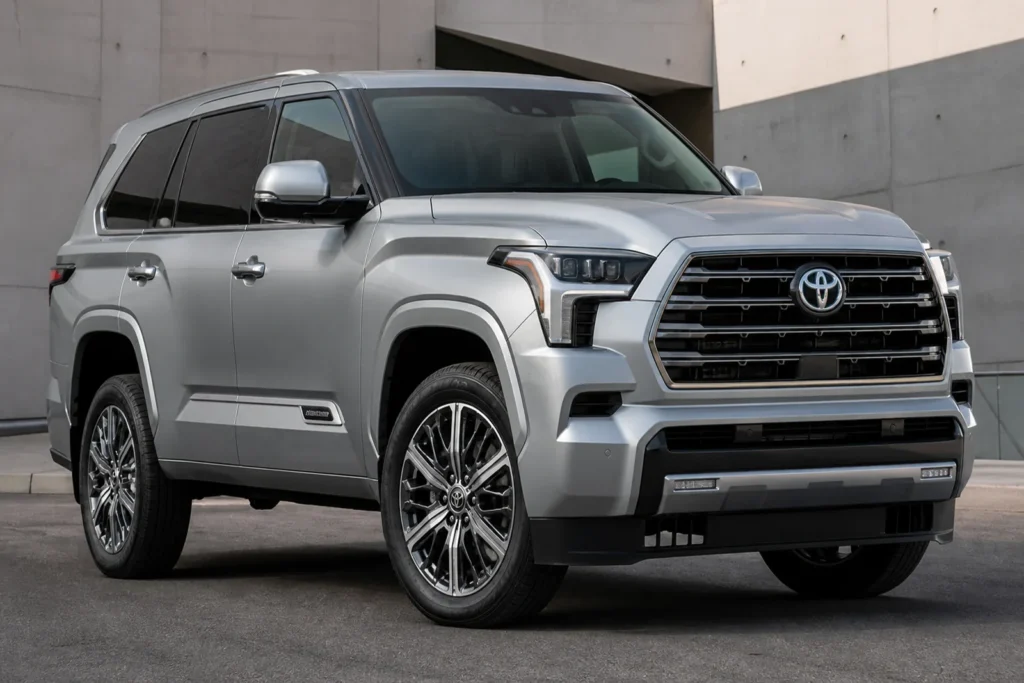 Toyota Sequoia front three-quarter view