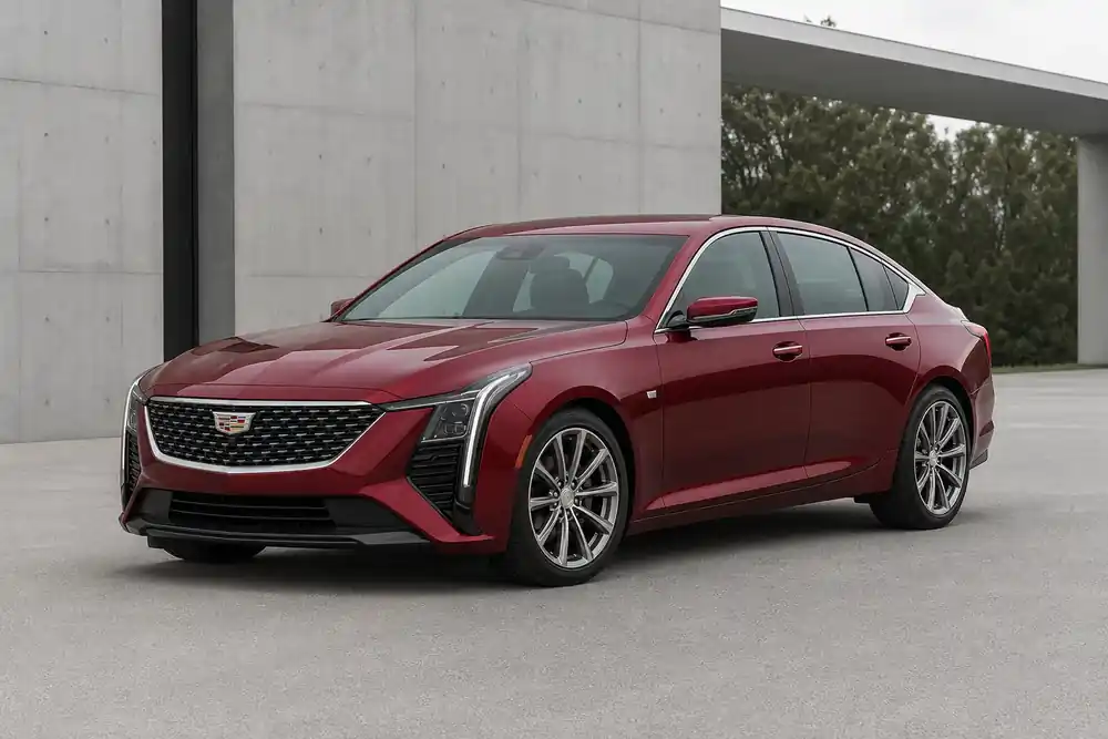 2026 Cadillac CT5 front three-quarter view