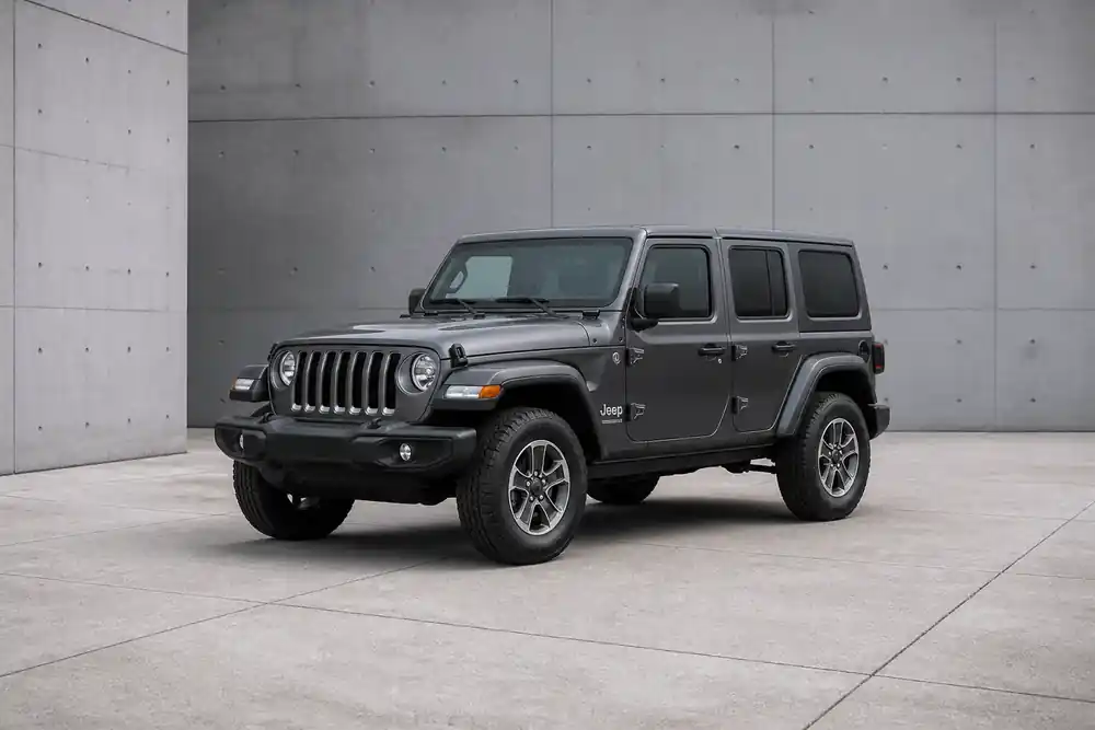 2026 Jeep Wrangler front three-quarter view