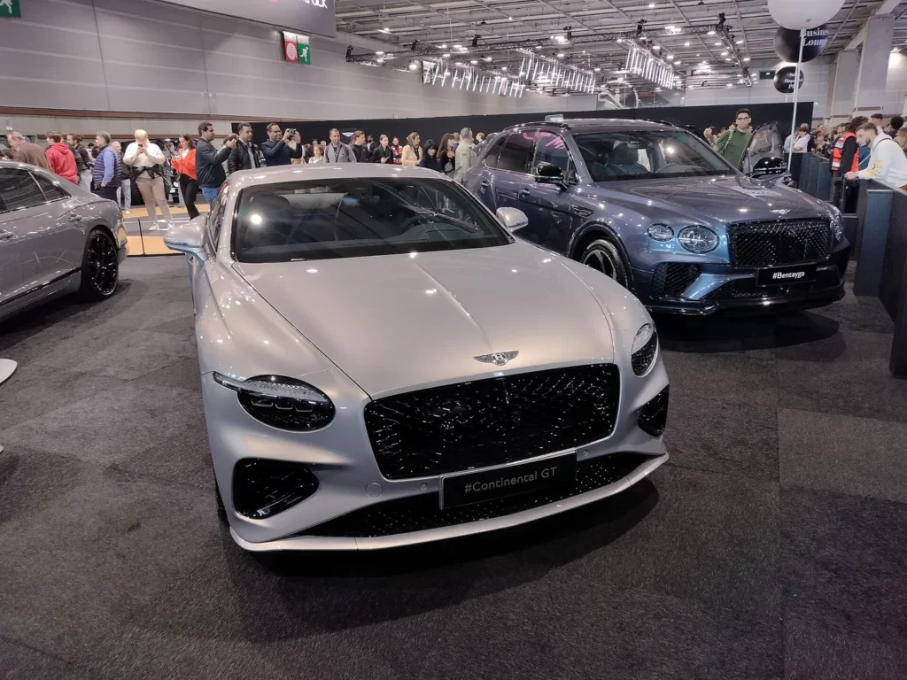 New Bentley Continental GT coupe displayed at an auto show