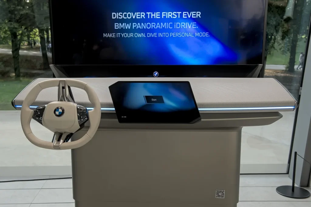 BMW Panoramic iDrive display in the BMW iX3