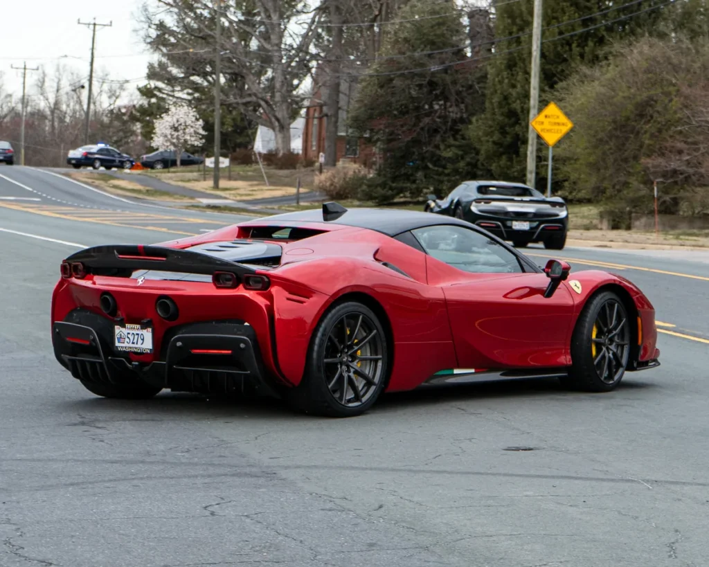 Ferrari SF90 Stradale rear three-quarter view