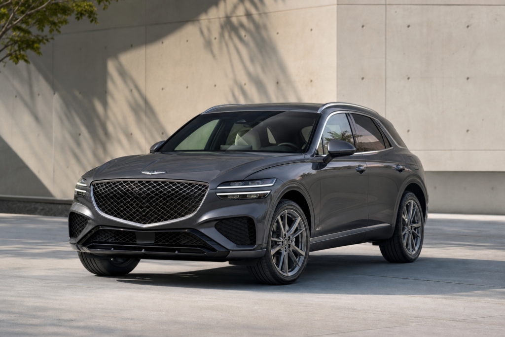2026 Genesis GV70 luxury SUV in a front three-quarter view