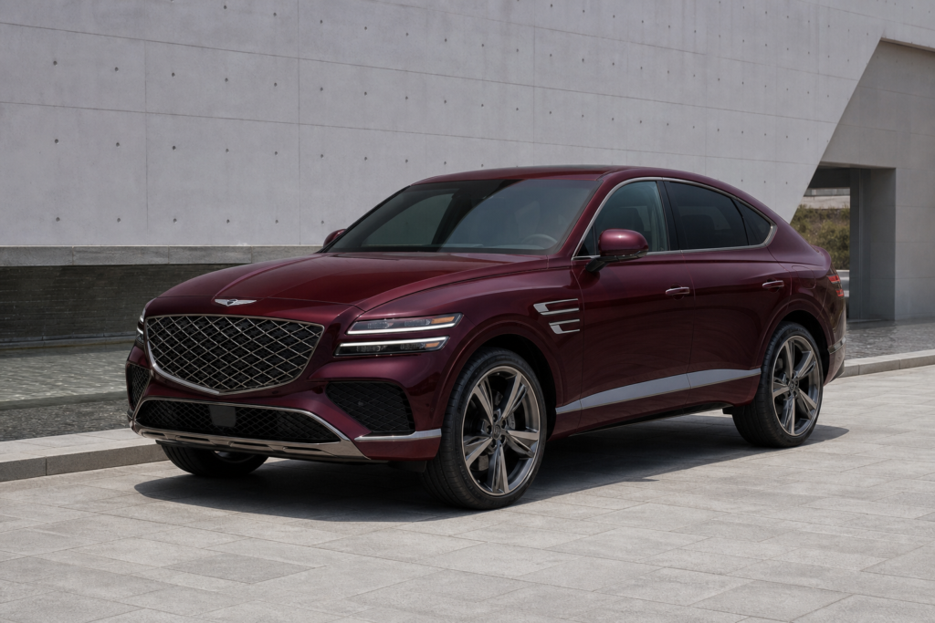 Genesis GV80 Coupe in a front three-quarter view
