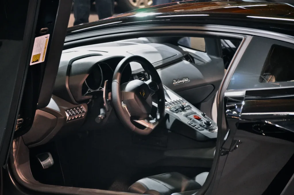 Lamborghini Aventador interior cockpit