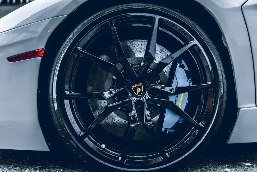 Lamborghini Aventador wheel and brake detail