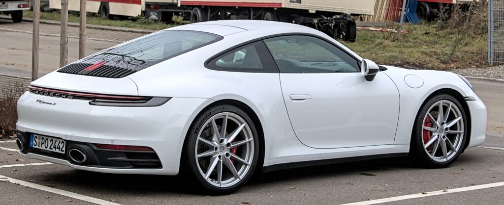 Porsche 911 Carrera S rear three-quarter view