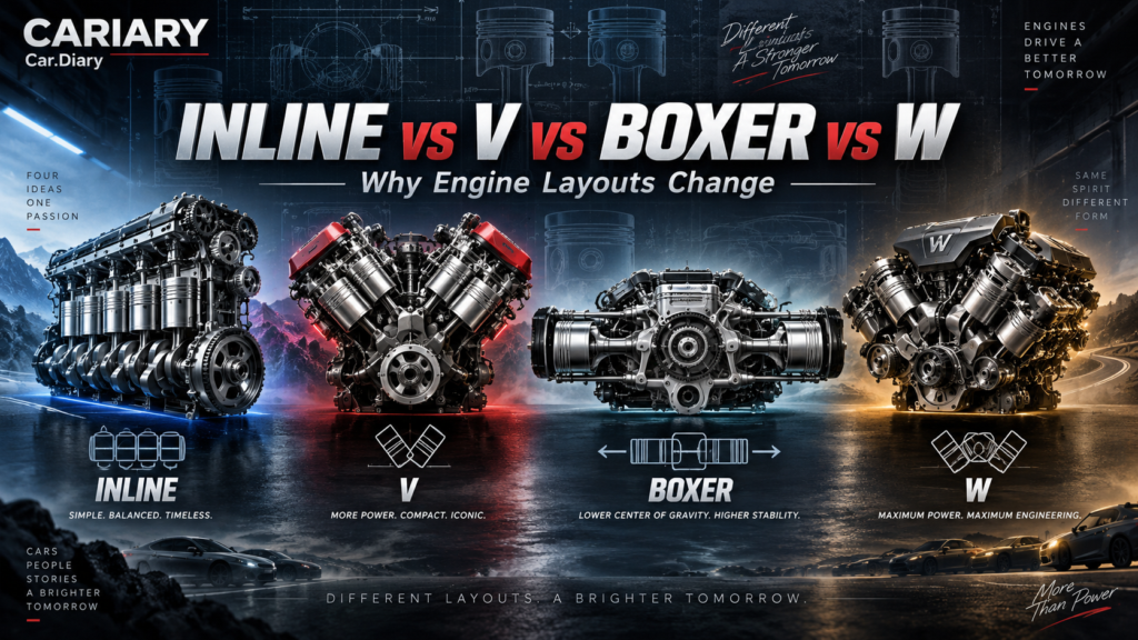 Engine Layouts: Why Inline, V, Boxer and W Engines Exist