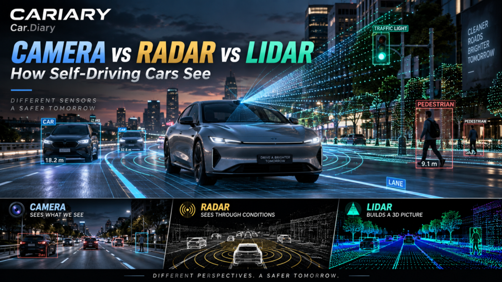 Self-Driving Car Sensors: Camera, Radar, LiDAR and Tesla Vision