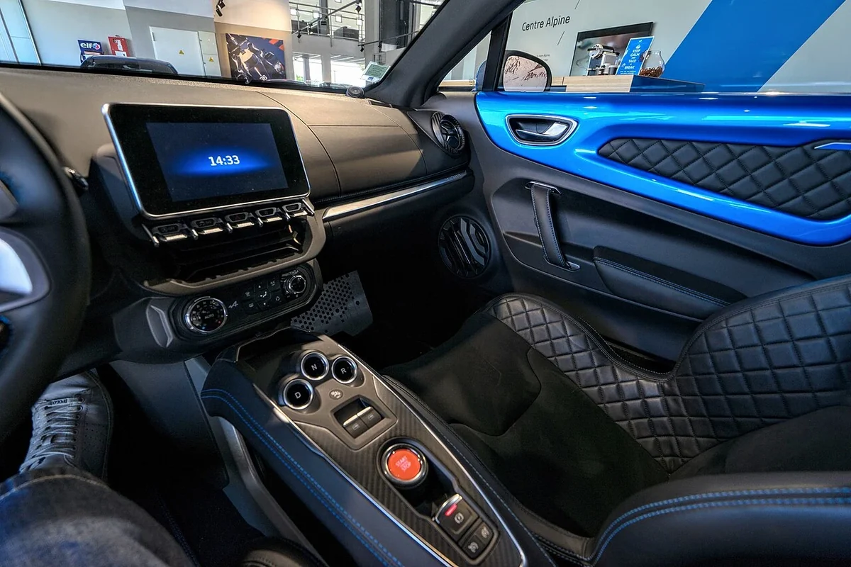Alpine A110 early interior and center console