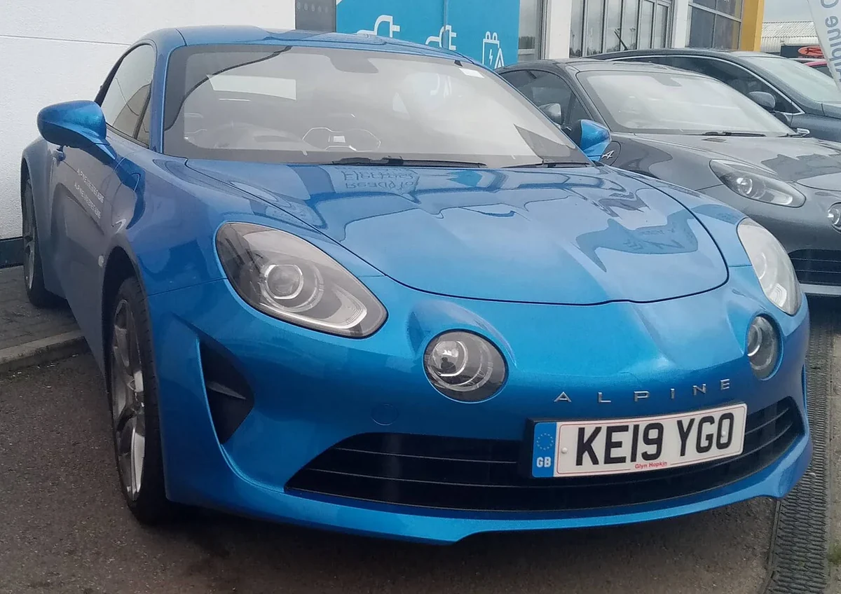 Blue Alpine A110 Pure front view