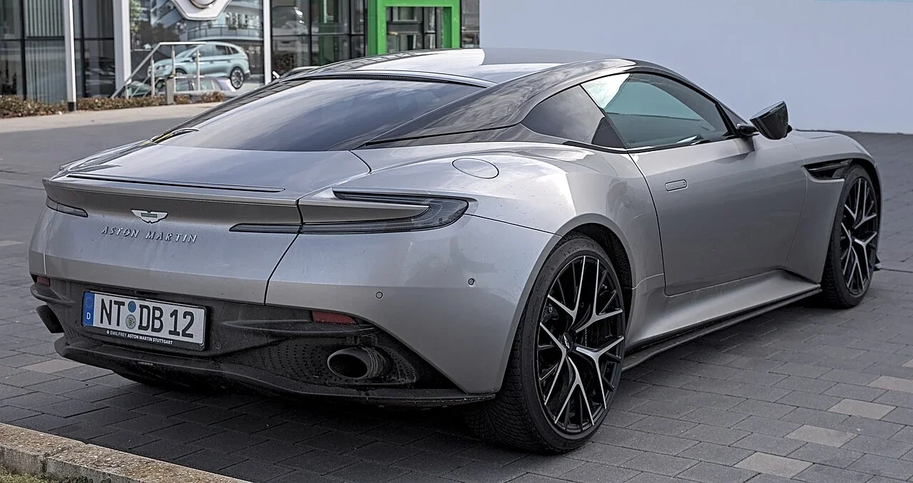 Aston Martin DB12 coupe rear quarter