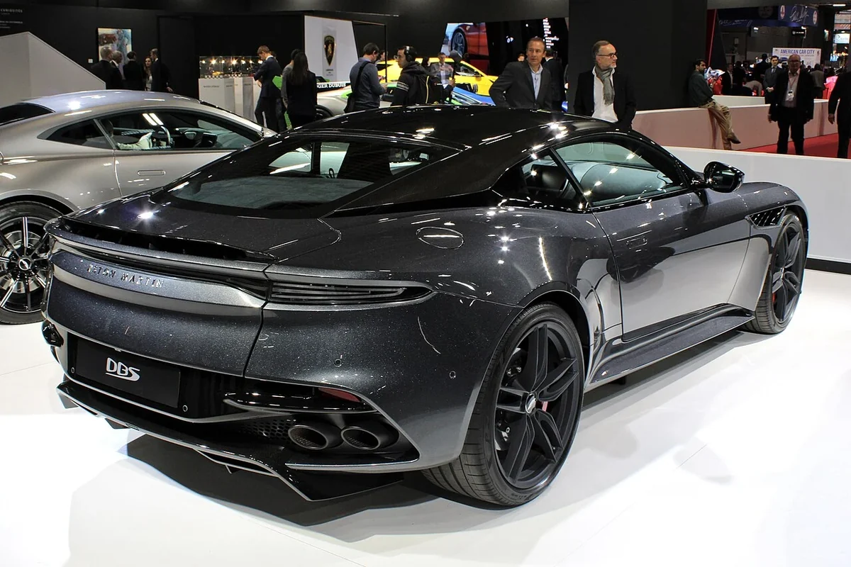 Aston Martin DBS Superleggera rear at Paris 2018