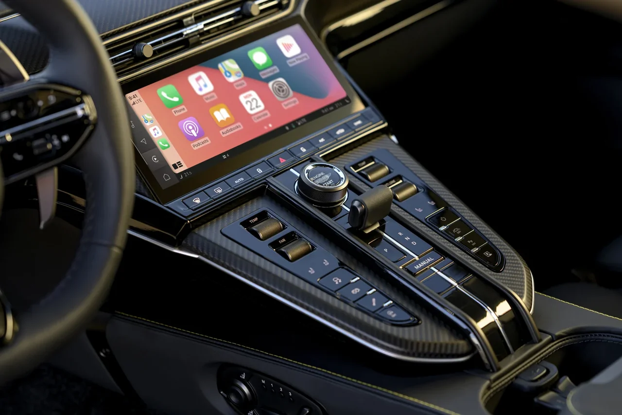 Aston Martin Vantage touchscreen and centre console