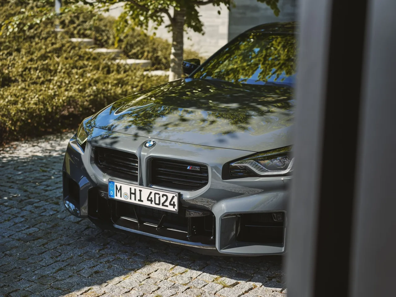 BMW M2 squared grille and headlight detail