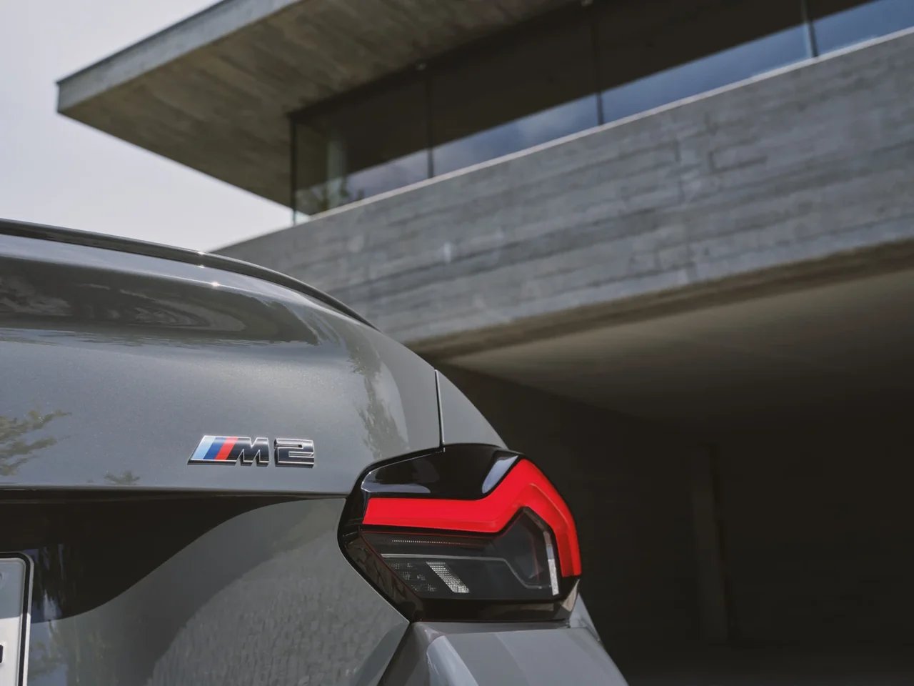 BMW M2 rear lamp and M2 identification detail