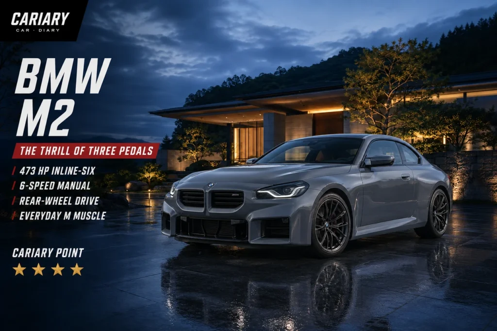 BMW M2 review editorial cover with four-star Cariary Point rating