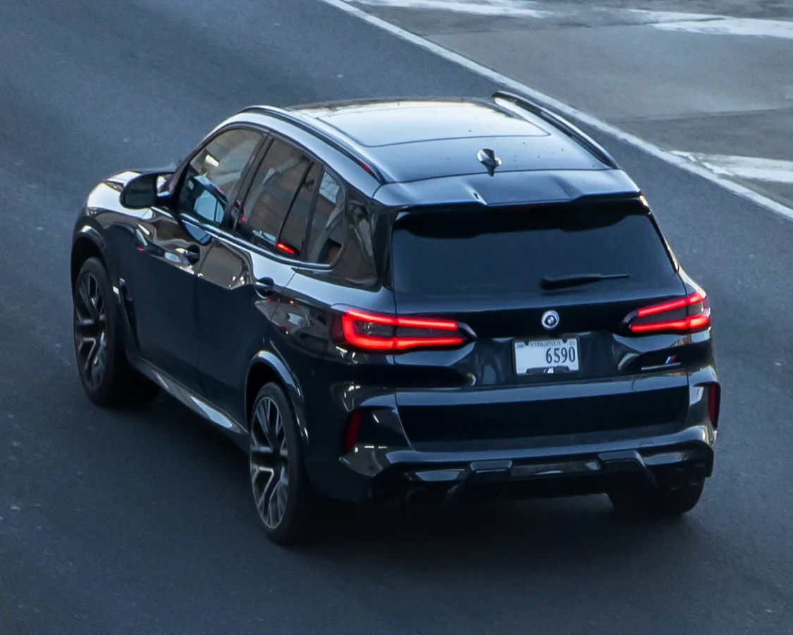 BMW X5 M F95 rear in ordinary traffic