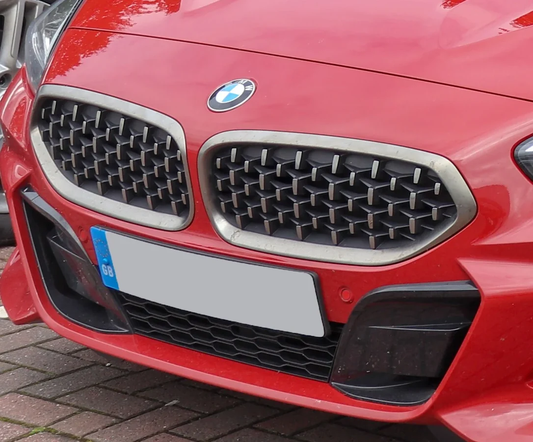 Early BMW Z4 M40i grille and front bumper detail