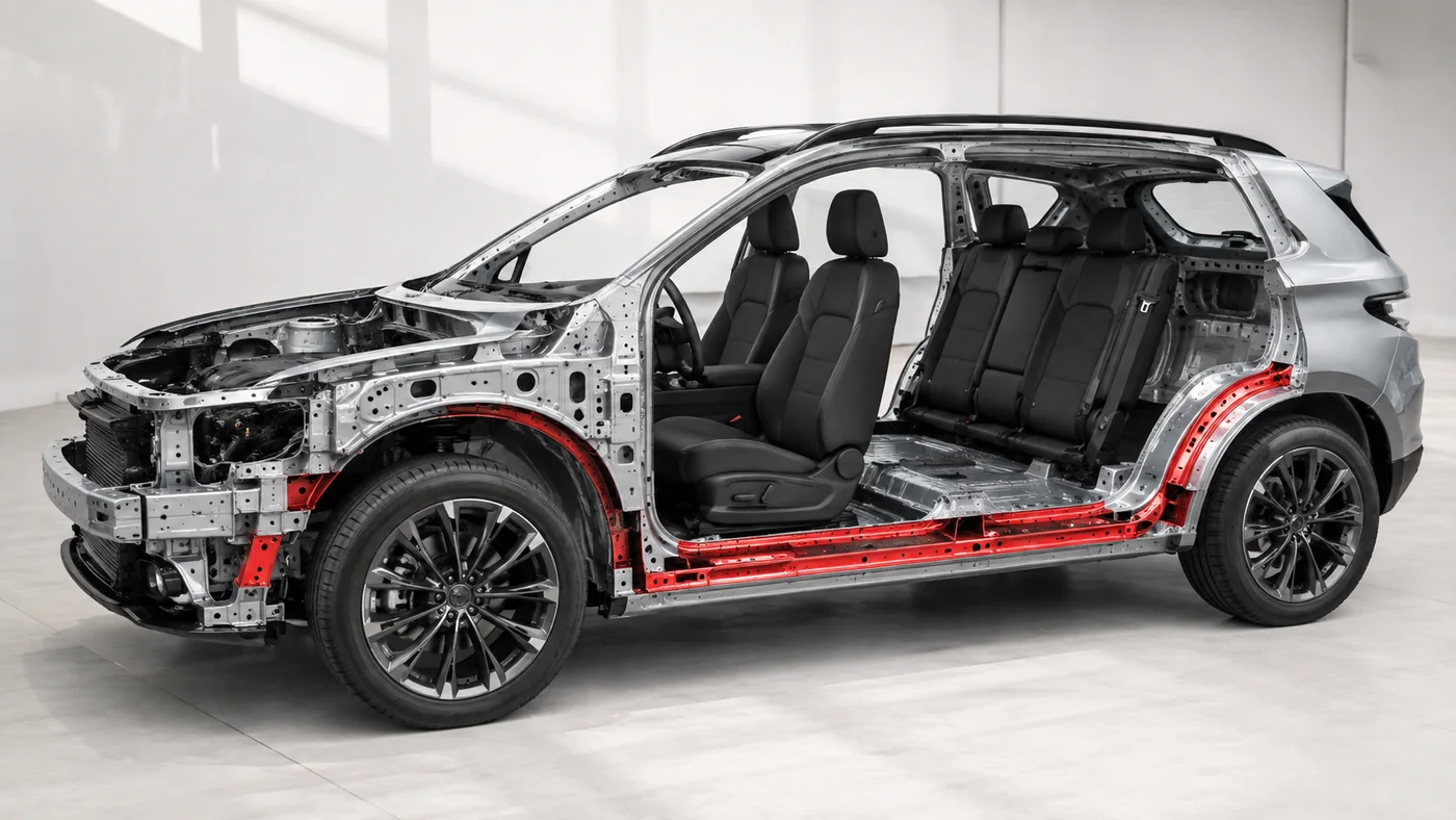 Modern crossover unibody structure for interior space and efficiency