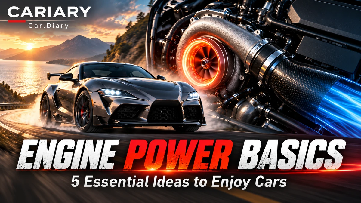 Car Basics for Enthusiasts Part 1 thumbnail with a sports car and a large illustrated turbocharger